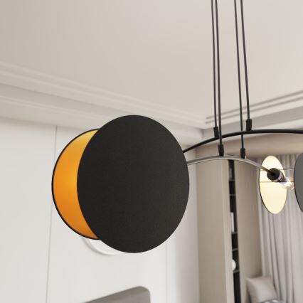 Luster na lanku MOTIF 4xE14/10W/230V čierna
