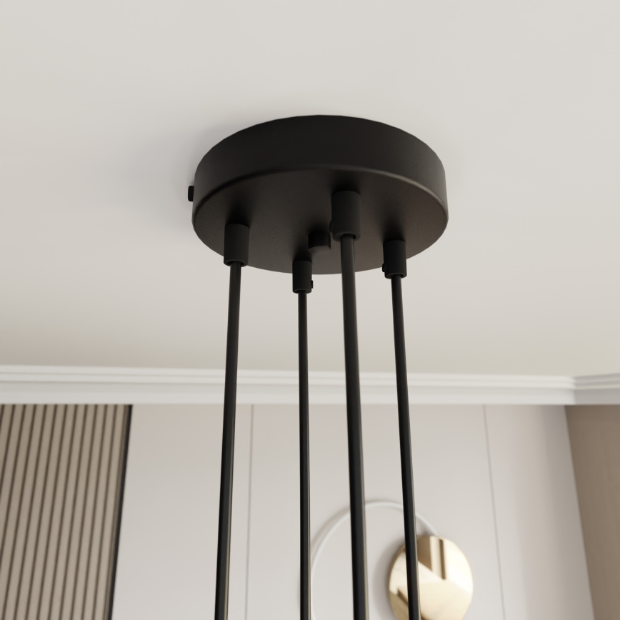 Luster na lanku MOTIF 4xE27/15W/230V zlatá