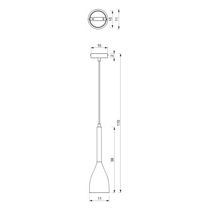 Luster na lanku MUZA 1xE27/60W/230V
