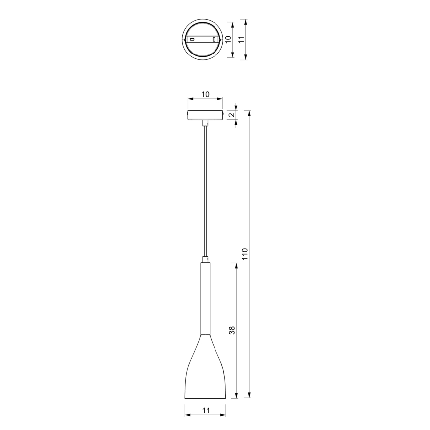 Luster na lanku MUZA 1xE27/60W/230V