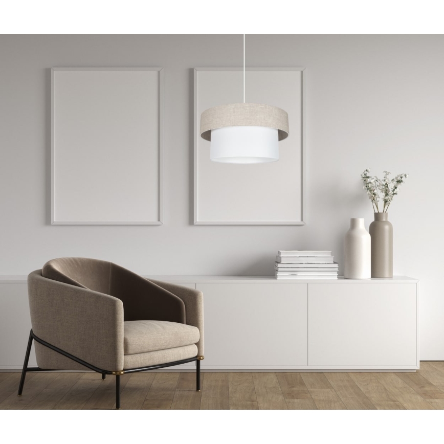 Luster na lanku NATA 1xE27/60W/230V béžová