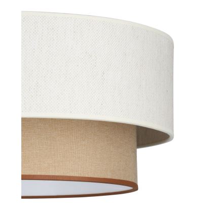Luster na lanku NATIA 1xE27/60W/230V pr. 45 cm biely/hnedý