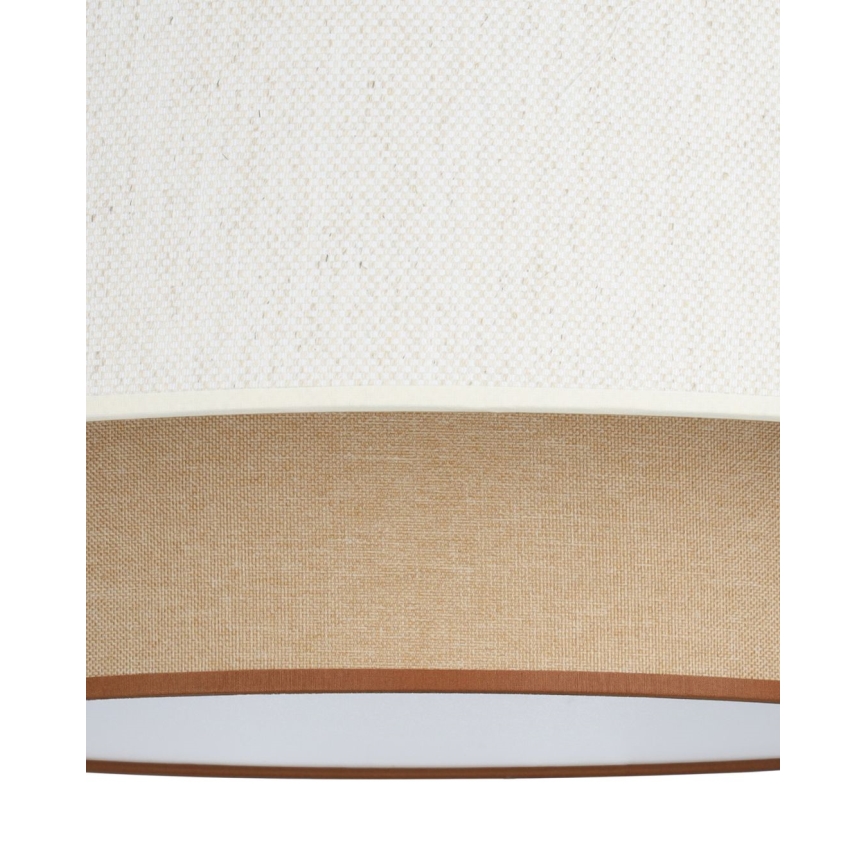 Luster na lanku NATIA 1xE27/60W/230V pr. 45 cm biely/hnedý