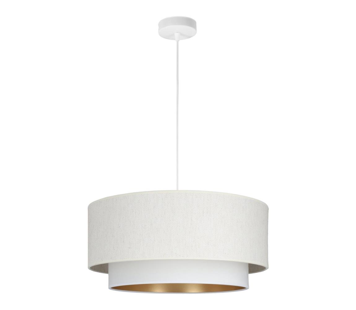 Luster na lanku NATIA 1xE27/60W/230V pr. 45 cm biely H0199