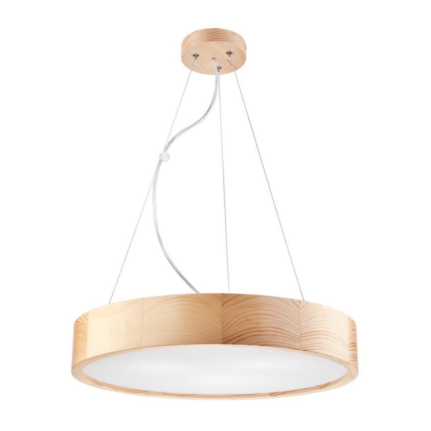 Luster na lanku NATURAL 3xE27/60W/230V ø 47 cm borovica