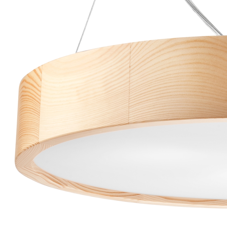 Luster na lanku NATURAL 3xE27/60W/230V ø 47 cm borovica