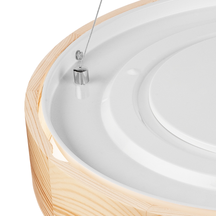 Luster na lanku NATURAL 3xE27/60W/230V ø 47 cm borovica