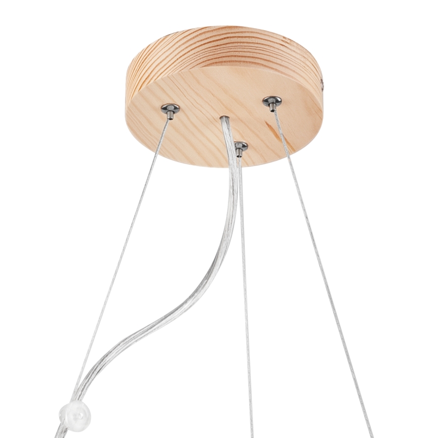 Luster na lanku NATURAL 3xE27/60W/230V ø 47 cm borovica