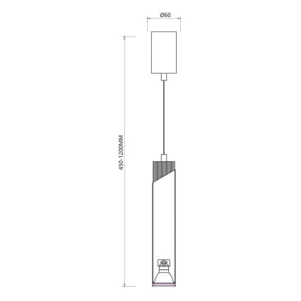 Luster na lanku NEO 1xGU10/8W/230V biela