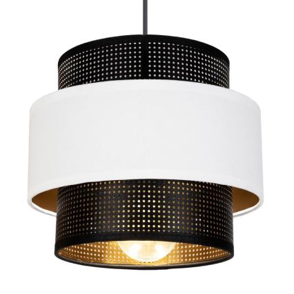 Luster na lanku NESS 2xE27/60W/230V pavúk čierna/biela