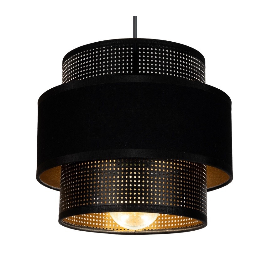 Luster na lanku NESS 3xE27/60W/230V pr. 45 cm čierna