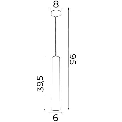 Luster na lanku NEST 1xGU10/8W/230V biela/lesklý chróm