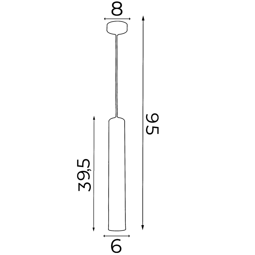 Luster na lanku NEST 1xGU10/8W/230V biela/lesklý chróm