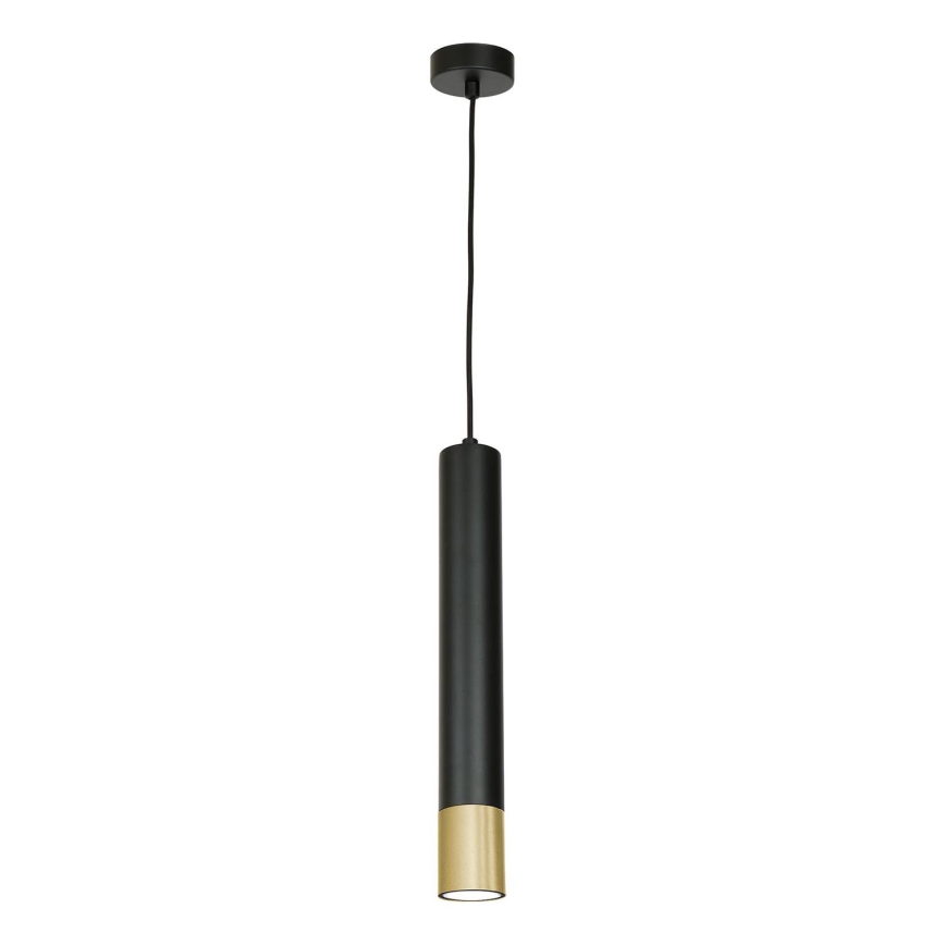 Luster na lanku NEST 1xGU10/8W/230V čierna/zlatá