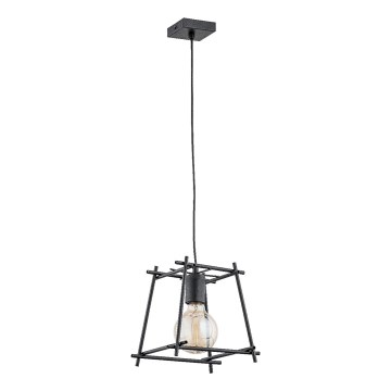 Luster na lanku NETI 1xE27/15W/230V čierna