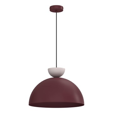 Luster na lanku NEVIS 1xE27/15W/230V pr. 38 cm bordový