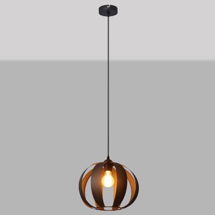Luster na lanku NEWTON 1xE27/15W/230V čierna