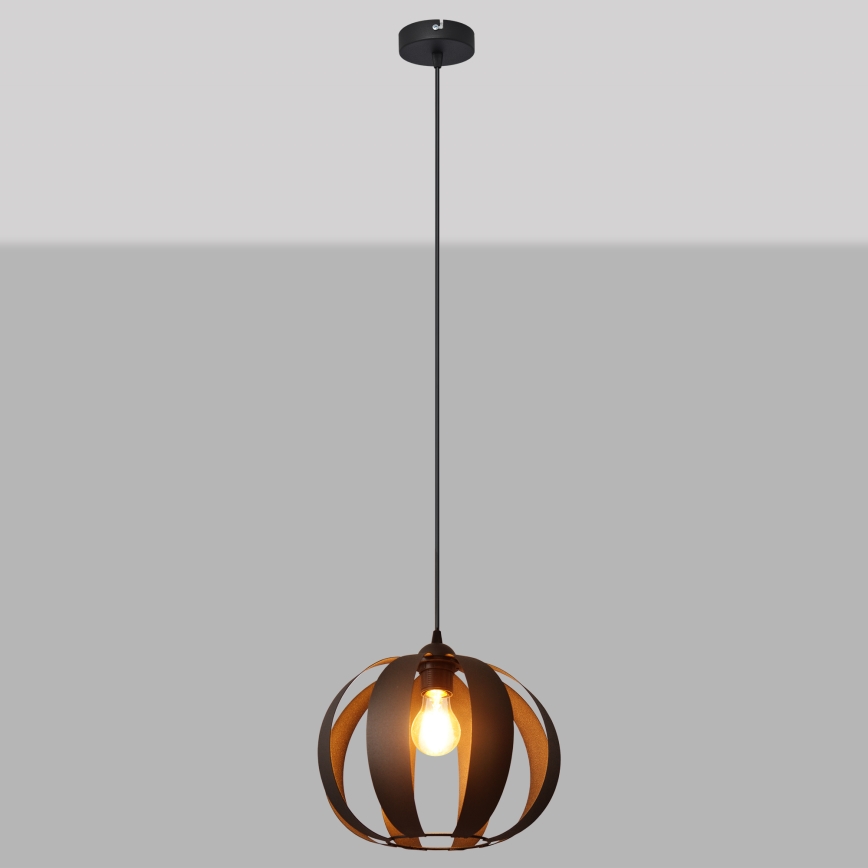 Luster na lanku NEWTON 1xE27/15W/230V čierna
