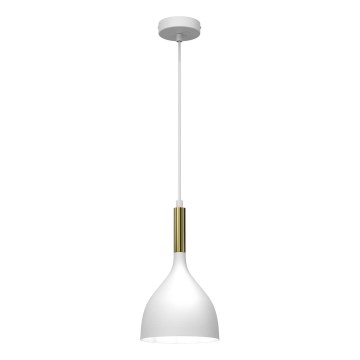 Luster na lanku NOAK 1xE27/15W/230V biela/zlatá
