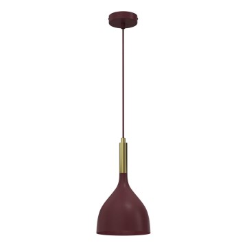 Luster na lanku NOAK 1xE27/15W/230V bordový