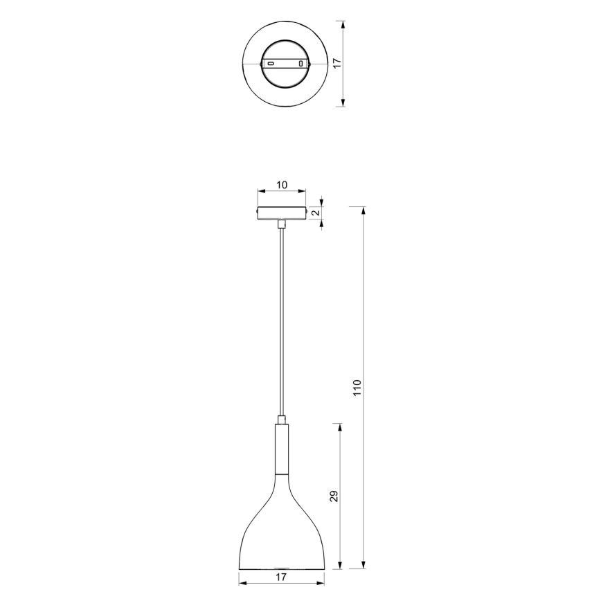 Luster na lanku NOAK 1xE27/15W/230V čierna/lesklý chróm