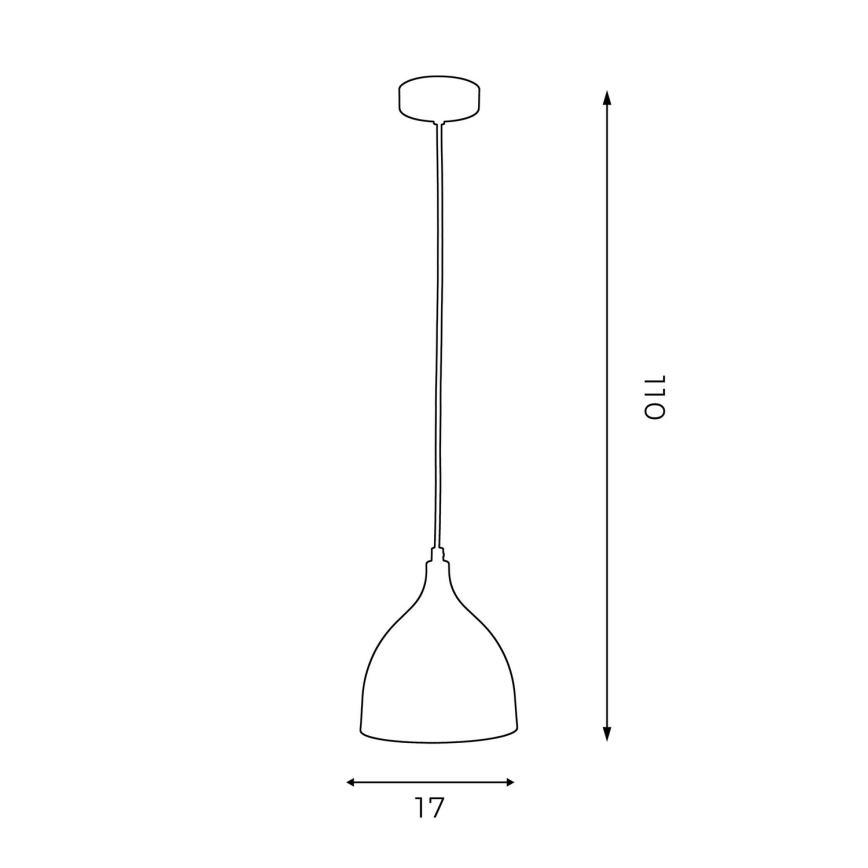 Luster na lanku NOAK 1xE27/15W/230V čierna