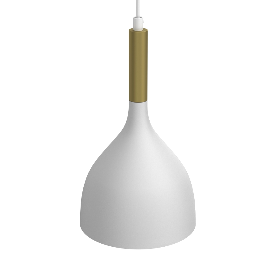 Luster na lanku NOAK 2xE27/15W/230V biela/zlatá