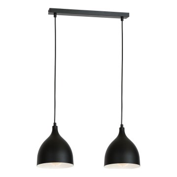 Luster na lanku NOAK 2xE27/15W/230V čierna
