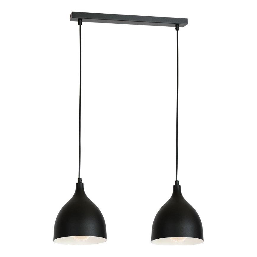 Luster na lanku NOAK 2xE27/15W/230V čierna