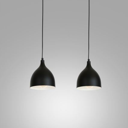 Luster na lanku NOAK 2xE27/15W/230V čierna