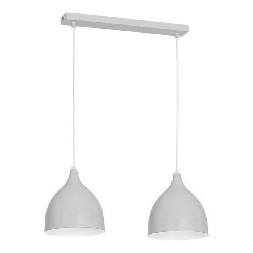 Luster na lanku NOAK 2xE27/15W/230V šedá