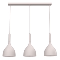 Luster na lanku NOAK 3xE27/15W/230V krémový