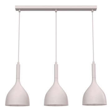Luster na lanku NOAK 3xE27/15W/230V krémový