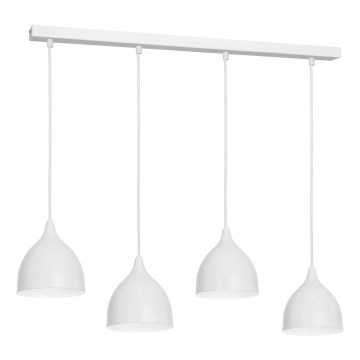 Luster na lanku NOAK 4xE27/15W/230V šedá