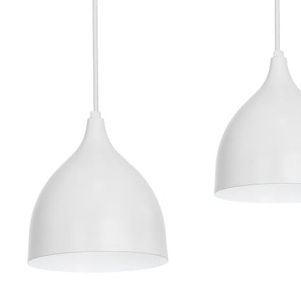 Luster na lanku NOAK 4xE27/15W/230V šedá