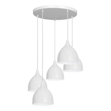 Luster na lanku NOAK 5xE27/15W/230V šedá
