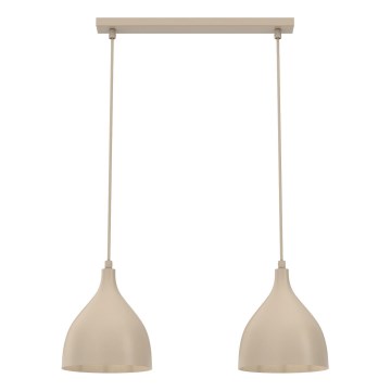 Luster na lanku NOAK CLASSIC 2xE27/15W/230V béžový