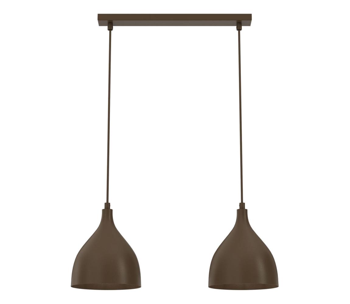 Luster na lanku NOAK CLASSIC 2xE27/15W/230V hnedý 6236