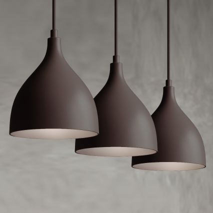 Luster na lanku NOAK CLASSIC 3xE27/15W/230V hnedý