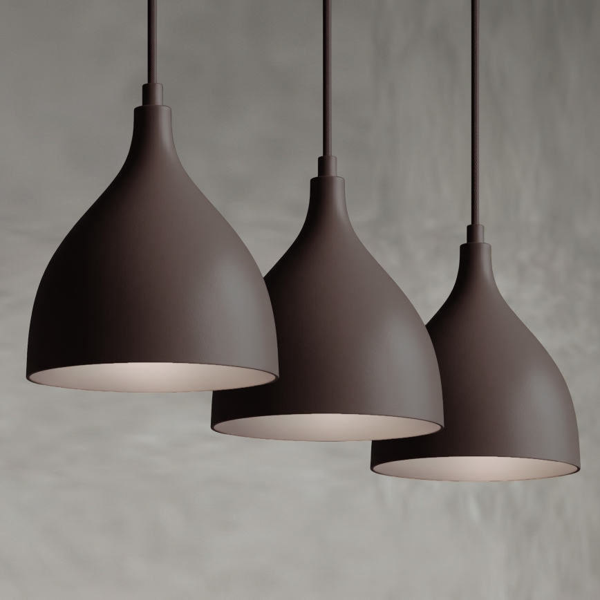 Luster na lanku NOAK CLASSIC 3xE27/15W/230V hnedý