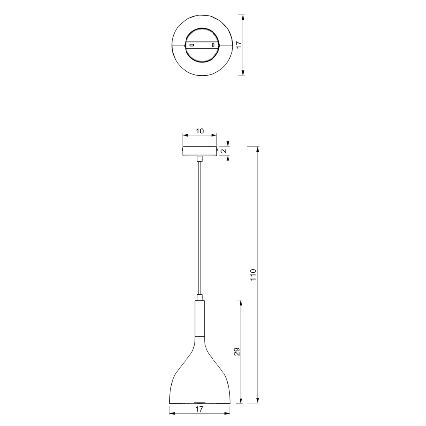 Luster na lanku NOAK WOOD 1xE27/15W/230V čierna/buk