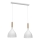 Luster na lanku NOAK WOOD 2xE27/15W/230V biela/buk