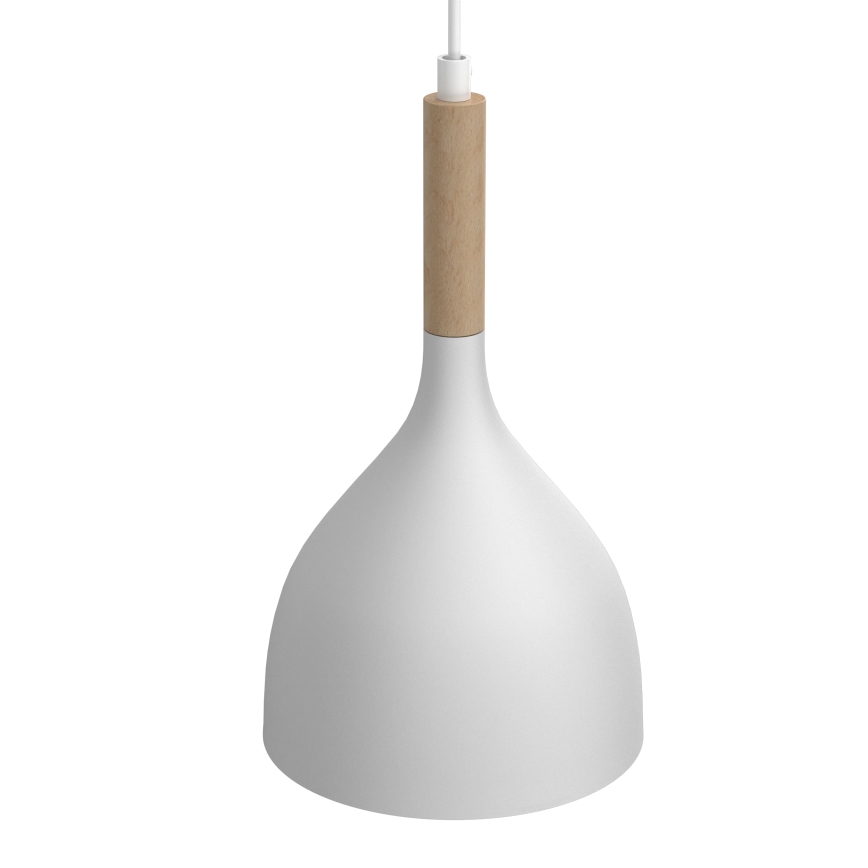 Luster na lanku NOAK WOOD 2xE27/15W/230V biela/buk