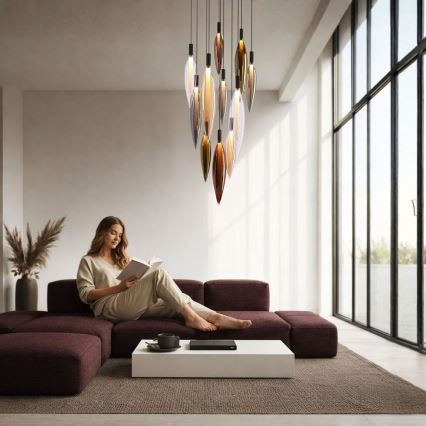 Luster na lanku NORDIC 11xG9/5W/230V čierny