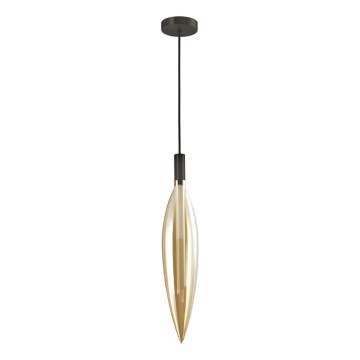 Luster na lanku NORDIC 1xG9/5W/230V čierna/dymovo-béžová