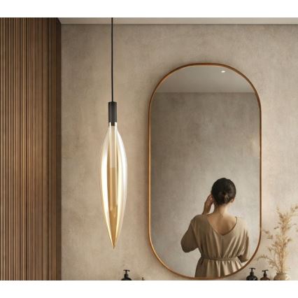 Luster na lanku NORDIC 1xG9/5W/230V čierna/dymovo-béžová