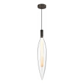 Luster na lanku NORDIC 1xG9/5W/230V čierna/priehľadná