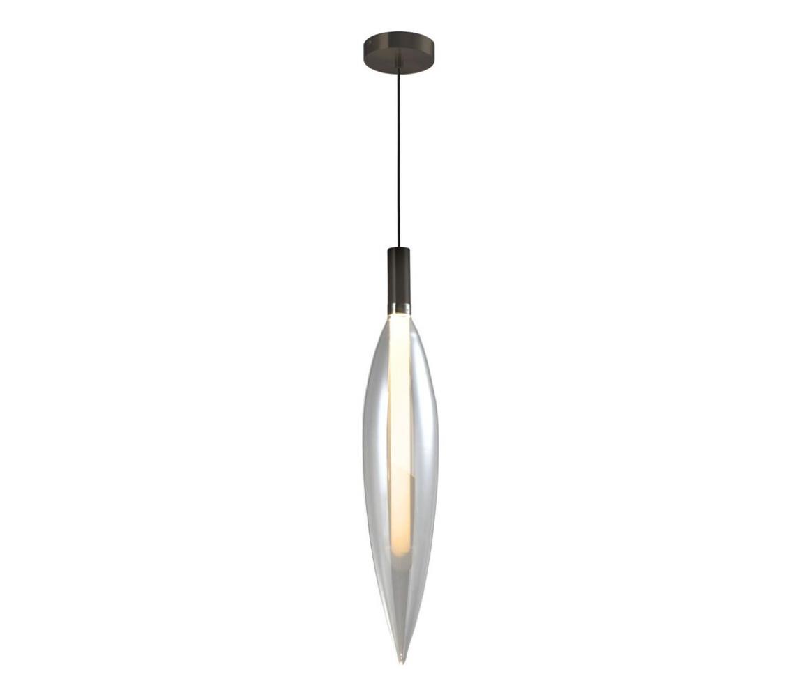 Luster na lanku NORDIC 1xG9/5W/230V čierna/priehľadná 31-51349