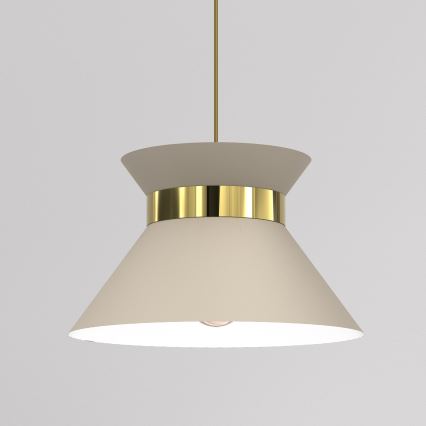 Luster na lanku NORGE 1xE27/15W/230V béžová/zlatá