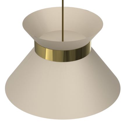 Luster na lanku NORGE 1xE27/15W/230V béžová/zlatá